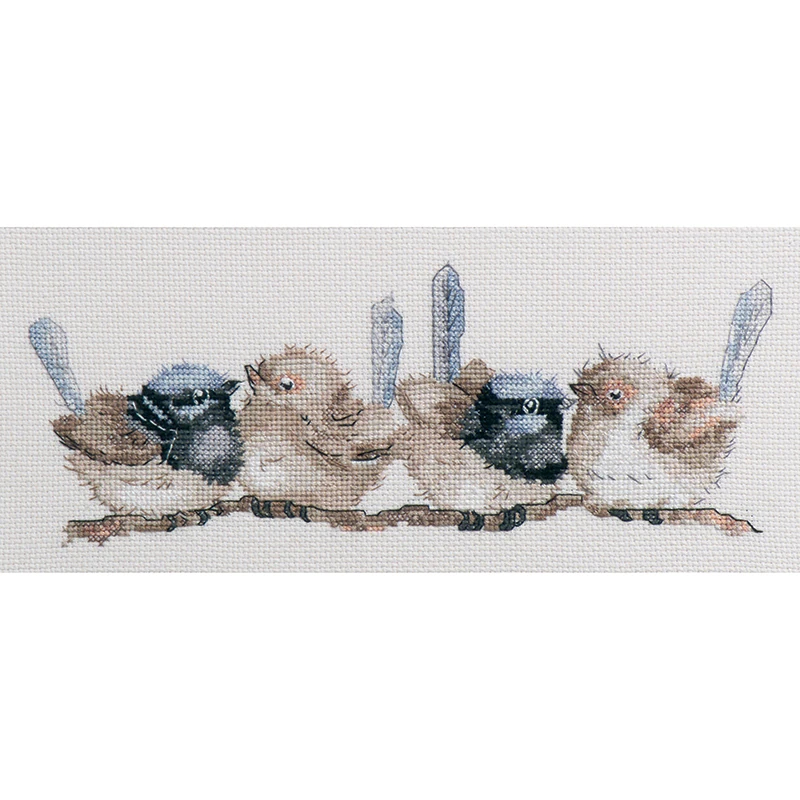 DMC Wrens, Australian Collection Cross Stitch Kit 23 x 9cm 16ct Aida, 582100