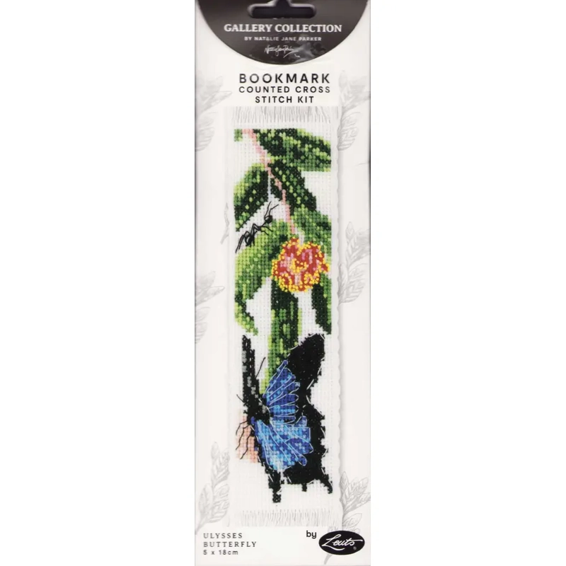 ULYSSES BUTTERFLY Counted Cross Stitch Bookmark Kit 5cm x 18cm