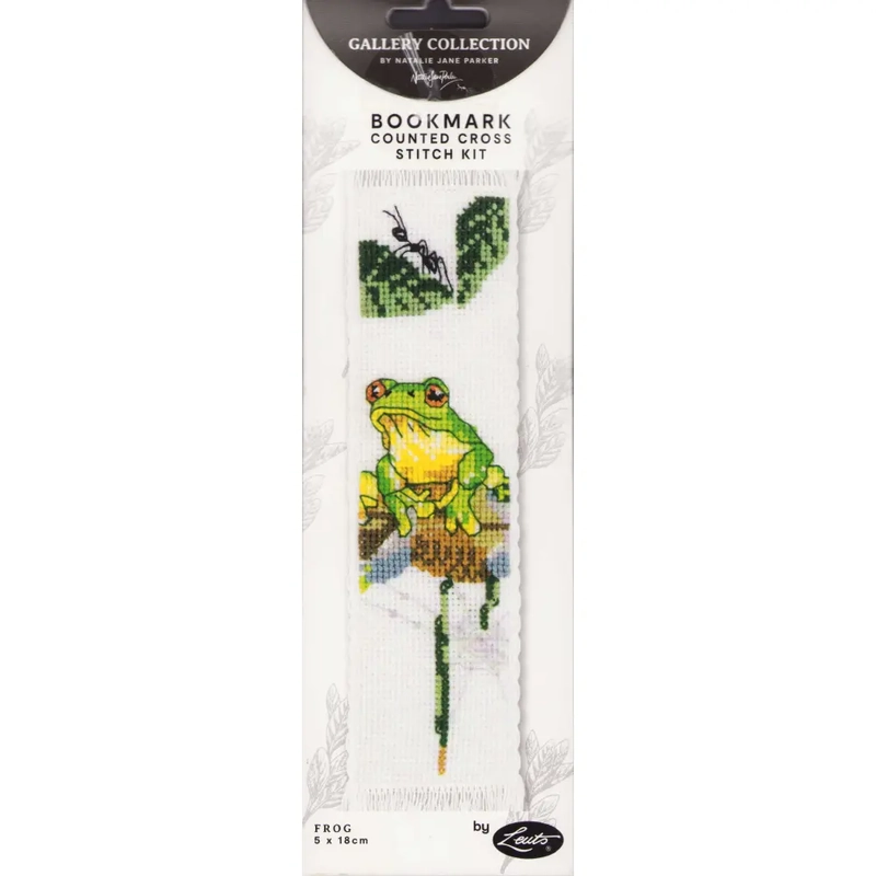 FROG Counted Cross Stitch Bookmark Kit 5cm x 18cm By Natalie Jane Parker 