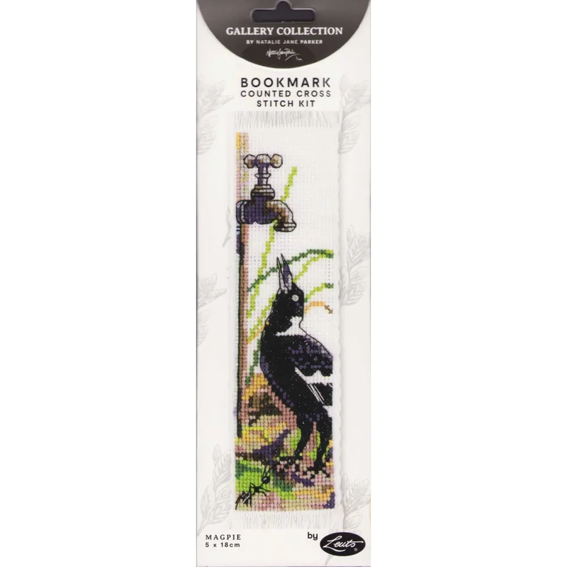 MAGPIE Counted Cross Stitch Bookmark Kit 5cm x 18cm By Natalie Jane Parker