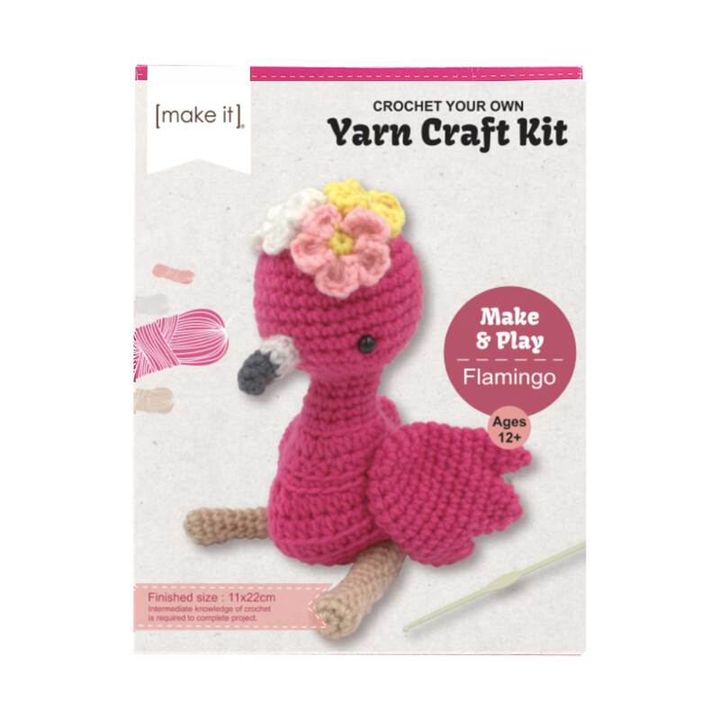 FLAMINGO - Crochet Your Own Yarn Craft Kit, Make & Play