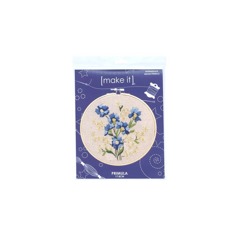Make It PRIMULA Traced Linen Cross Stitch Kit - 585244