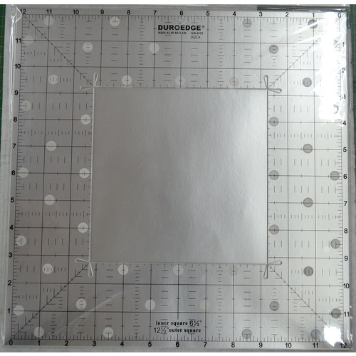 Duroedge Non Slip Dual Ruler Square Inner Square 6.5", Outer Square 12.5"