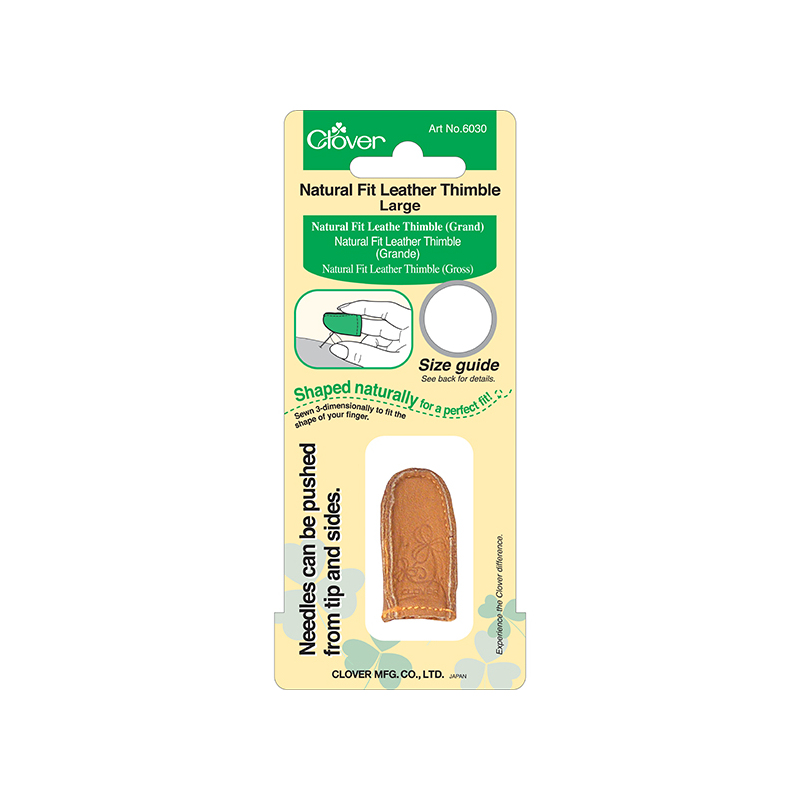 Clover Natural Fit Leather Thimble LARGE #6030
