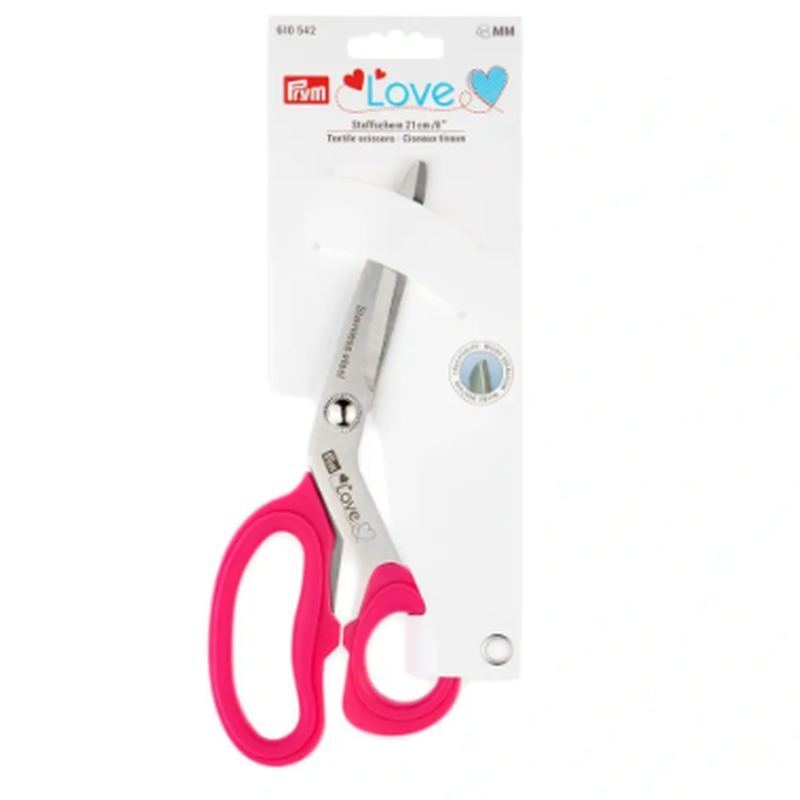 Textile Scissors With Micro Serration, 21cm/8'', Pink by Prym Love