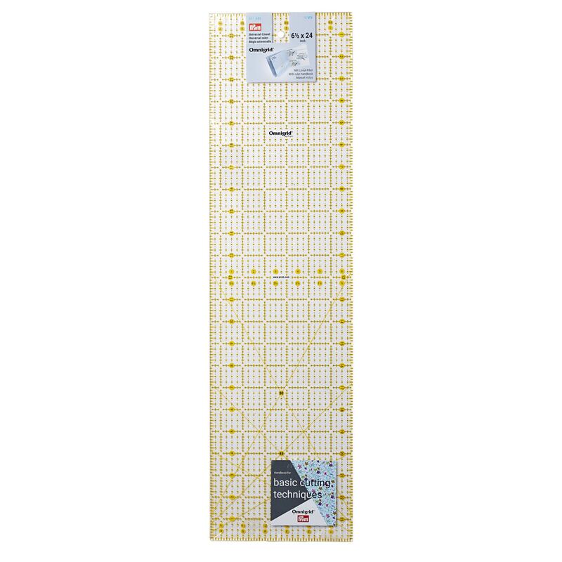 Prym Universal Ruler, Inch Scale, 6.5" x 24" Omnigrid