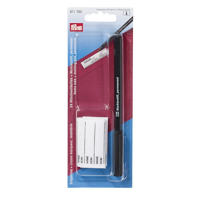 24 Name Tabs With Marking Pen Black
