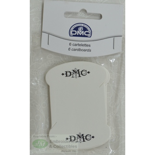 DMC Large Floss Bobbin Cards, Cardboard, Pack Of 6 Cards