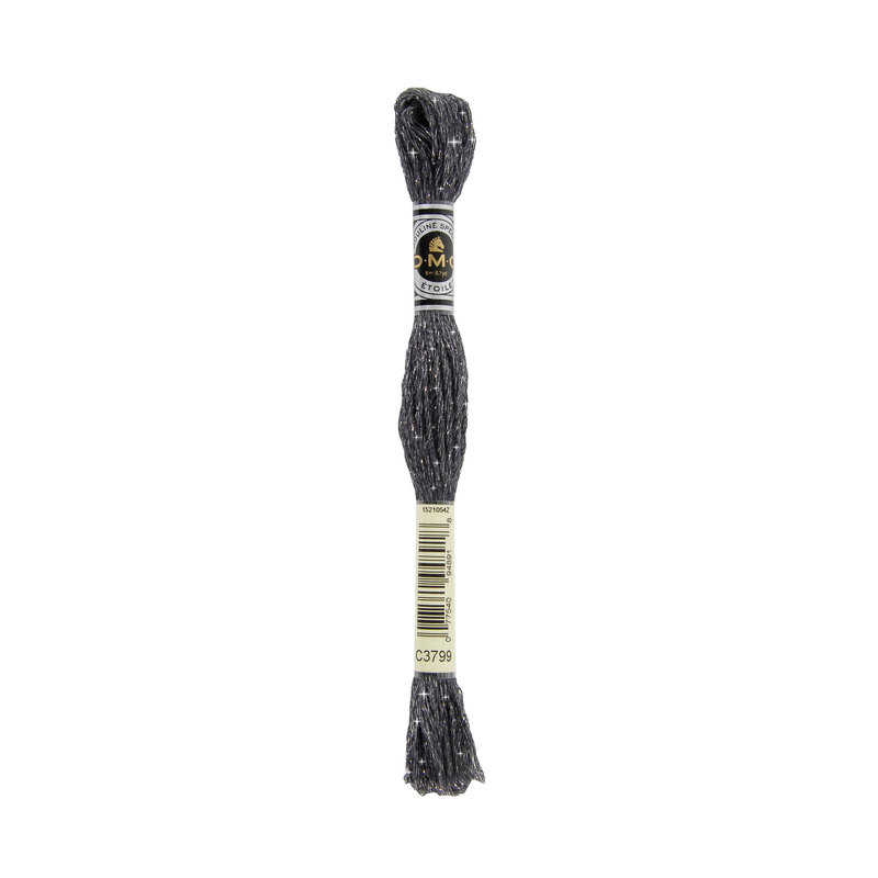 DMC Mouline Etoile, C3799 V DK PEWTER Embroidery Thread 8m Skein, Twinkle Effect