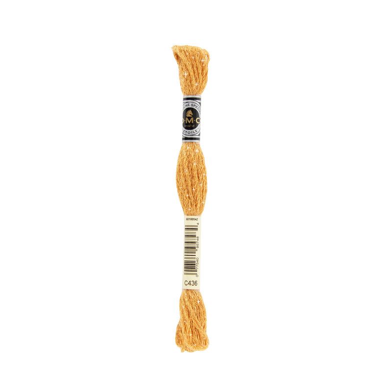 DMC Mouline Etoile #C436 TAN, Embroidery Thread 8m Skein, Twinkle Effect