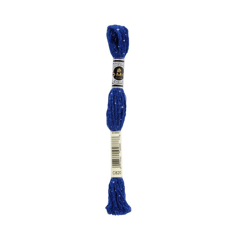 DMC Mouline Etoile Embroidery Thread 8m Skein, Twinkle Effect C820 V DARK ROYAL BLUE