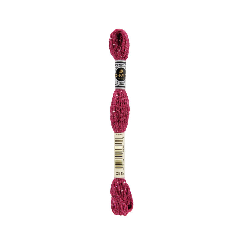 DMC Mouline Etoile, C915 DARK PLUM, Embroidery Thread 8m Skein, Twinkle Effect