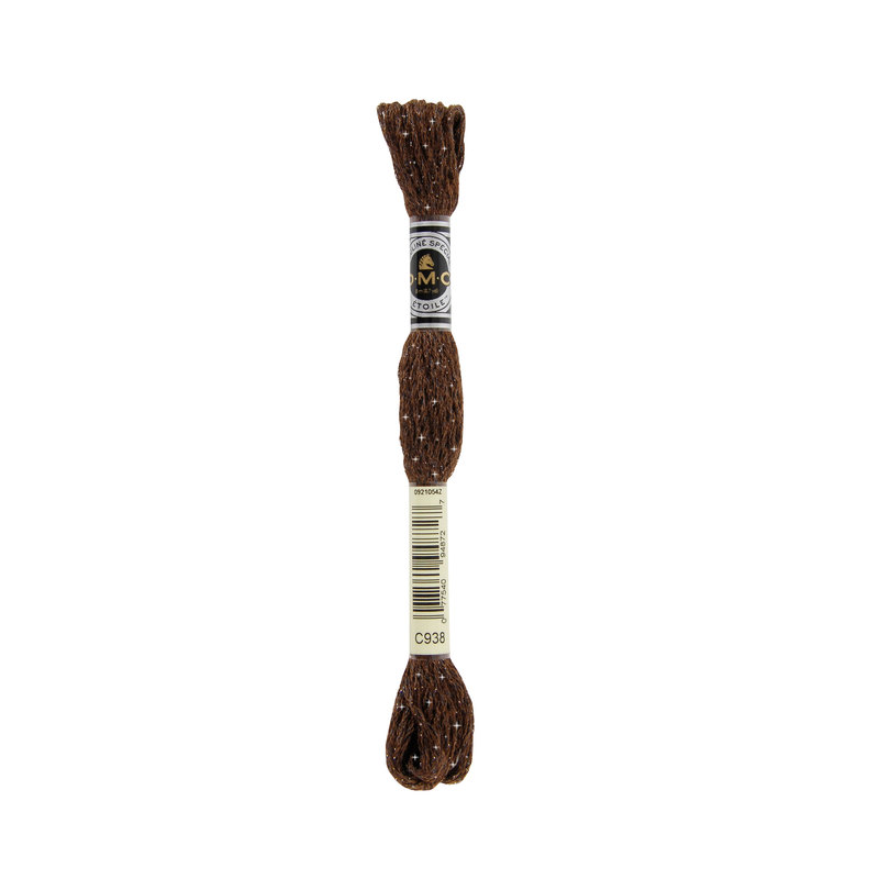 DMC Mouline Etoile Embroidery Thread 8m Skein, Twinkle Effect C938 DK COFFEE BROWN