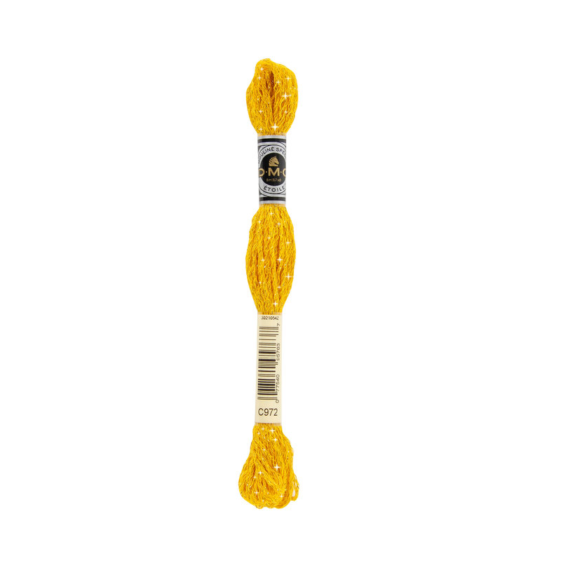 DMC Mouline Etoile Embroidery Thread 8m Skein, Twinkle Effect C972 DEEP CANARY