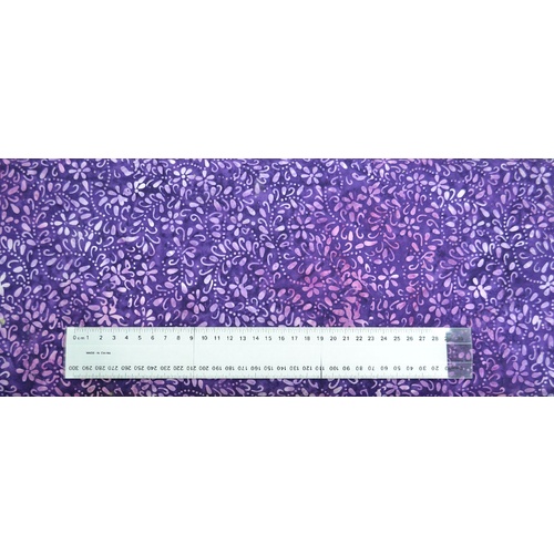 BATIK Fabric, 110cm Wide Per 1/2 Metre, #640066.1402 BLUE PURPLE, 100% Cotton
