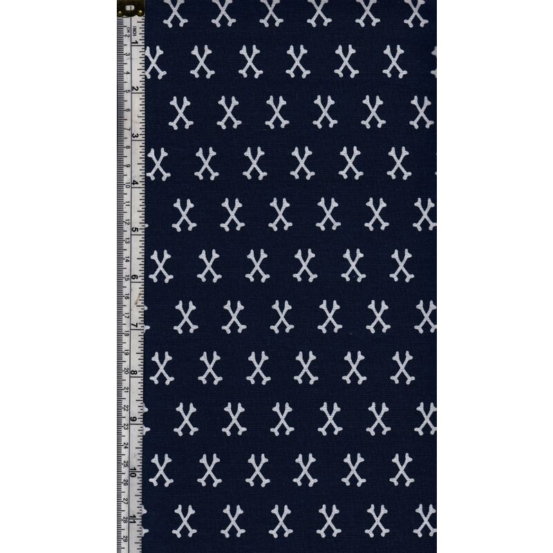 Dinosaur Adventures 100% Cotton Fabric, Bones Navy/White 110cm Wide Per Metre