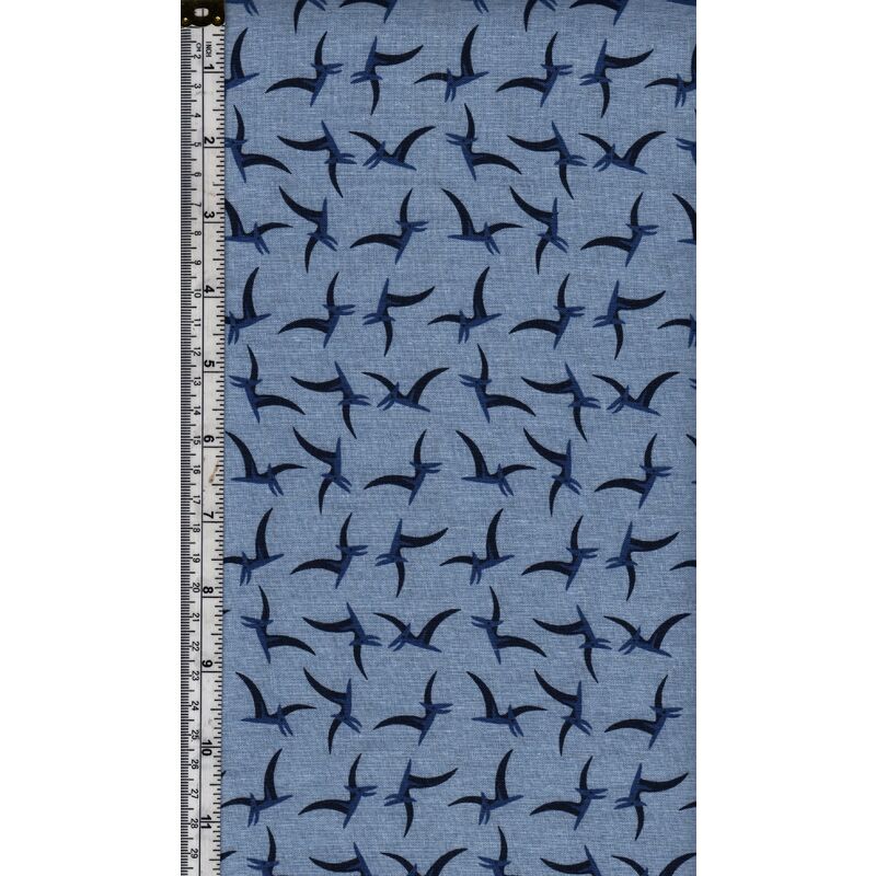 Dinosaur Adventures 100% Cotton Fabric, Dinosaur FLIGHT 110cm Wide Per Metre