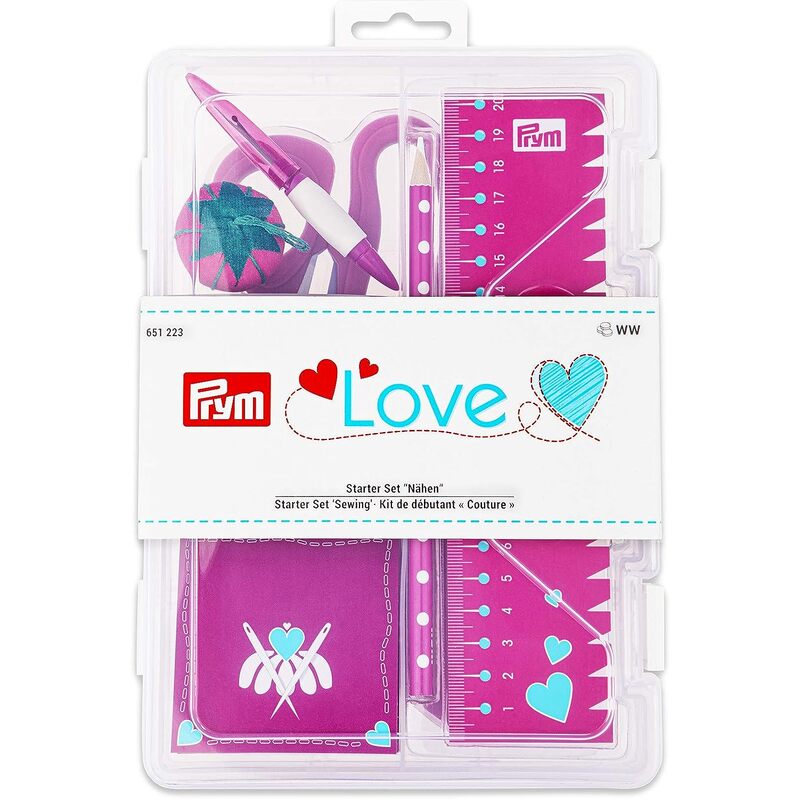 Prym Sewing Starter Kit, Pink, 23 x 17 x 6 cm