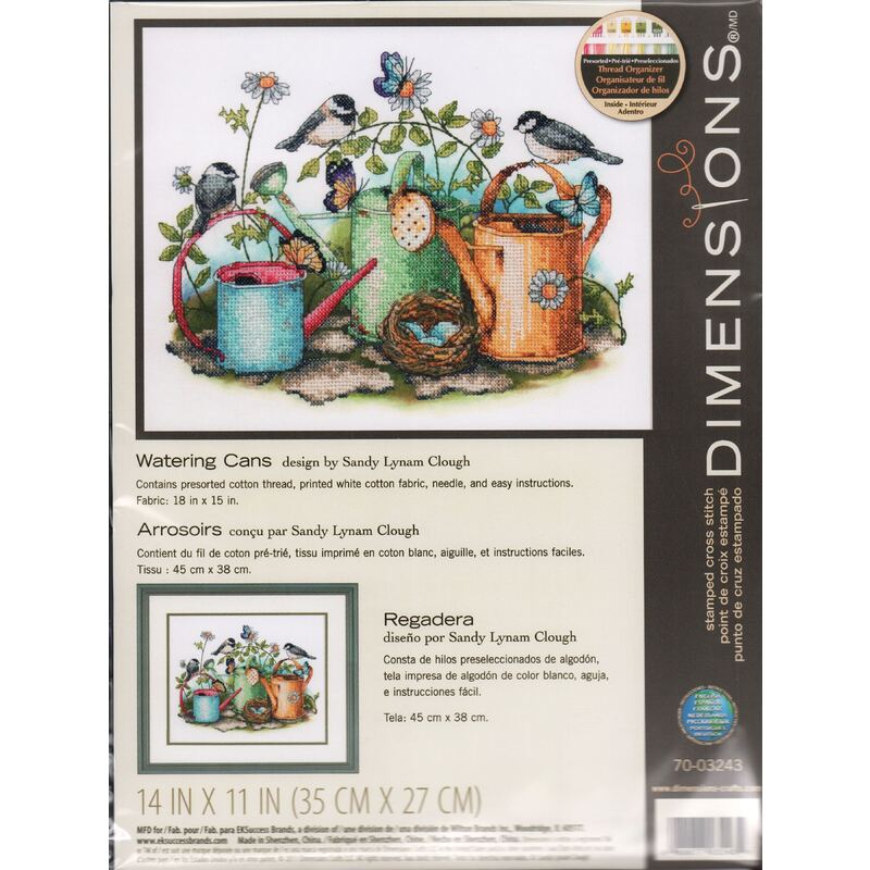 WATERING CANS Counted Cross Stitch Kit, 70-03243 by Dimensions