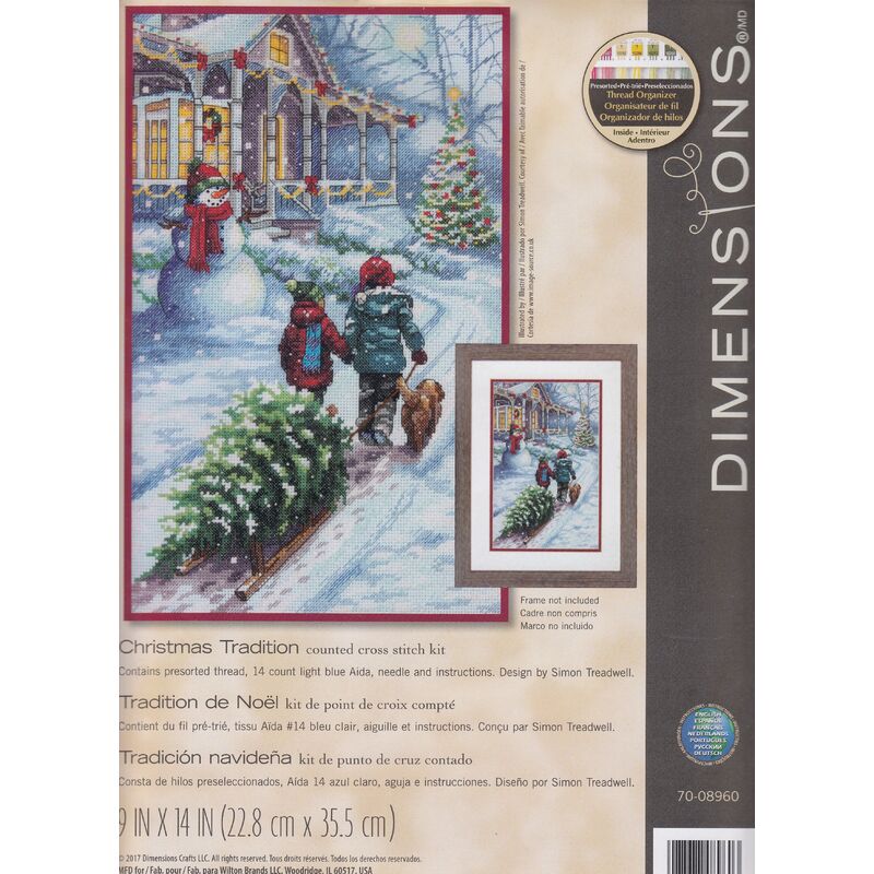 CHRISTMAS TRADITION Counted Cross Stitch Kit 22.8cm x 35.5cm, 70-08960