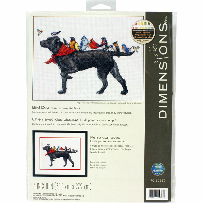 BIRD DOG Counted Cross Stitch Kit #70-35385 By Dimensions 35.5cm x 27.9cm (14" x 11")