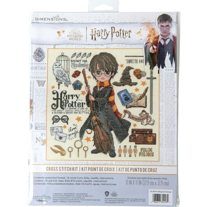 Harry Potter MAGICAL DESIGN Counted Cross Stitch Kit 11" x 11" 70-35416