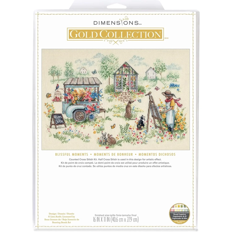 Dimensions BLISSFUL MOMENTS Counted Cross Stitch Kit 40.6cm x 27.9cm, 70-35445 GC