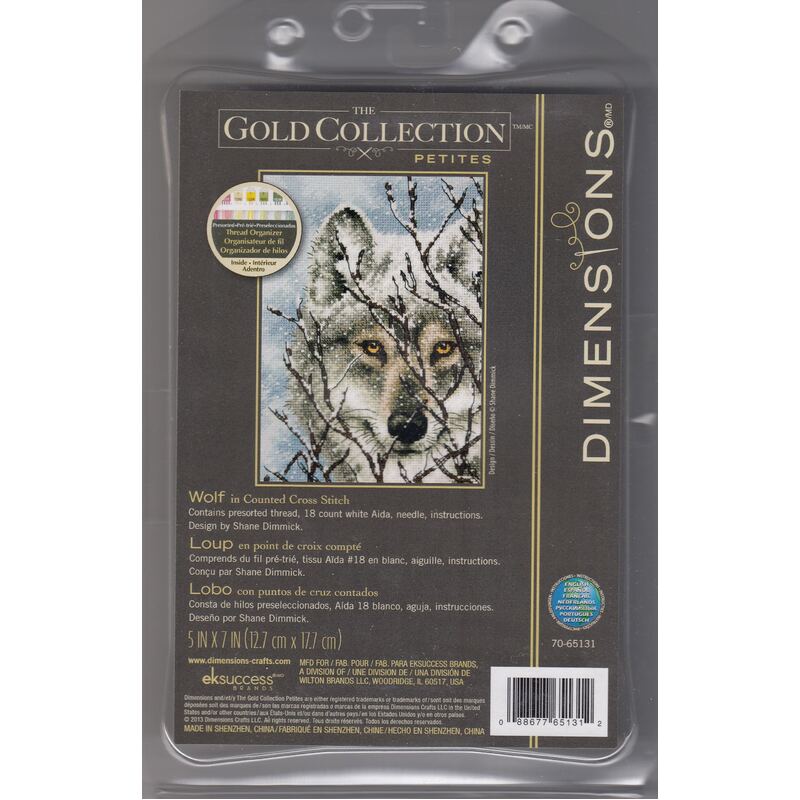 WOLF Counted Cross Stitch Kit 12.7 x 17.7cm, 70-65131