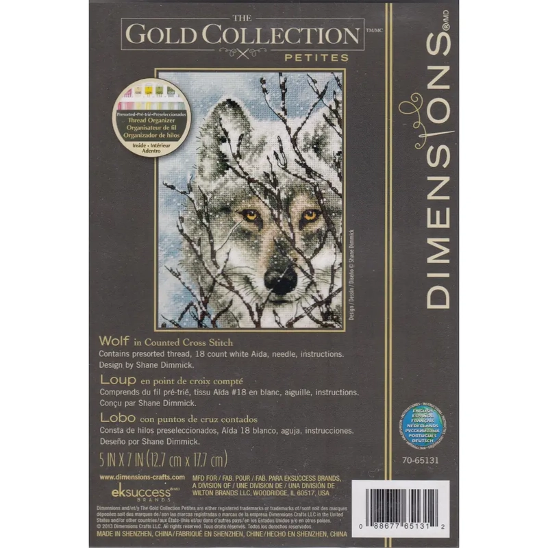 WOLF Counted Cross Stitch Kit 12.7 x 17.7cm, 70-65131