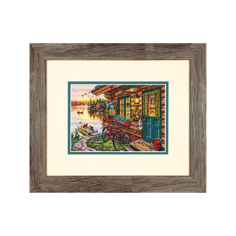 CABIN VIEW Counted Cross Stitch Kit, by Dimensions 70-65161