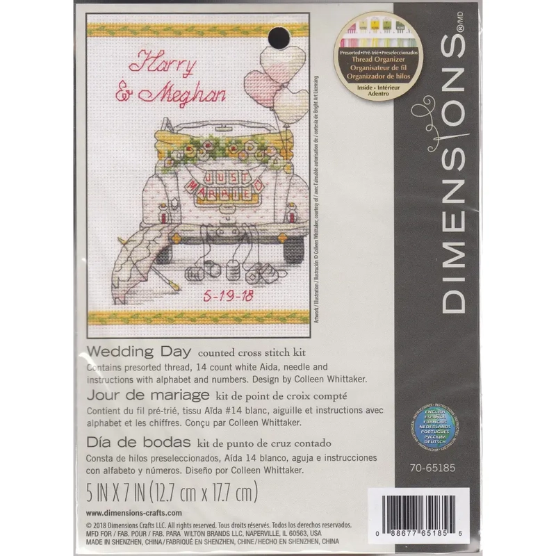 WEDDING DAY Counted Cross Stitch Kit 70-65185 by Dimensions Gold Collection