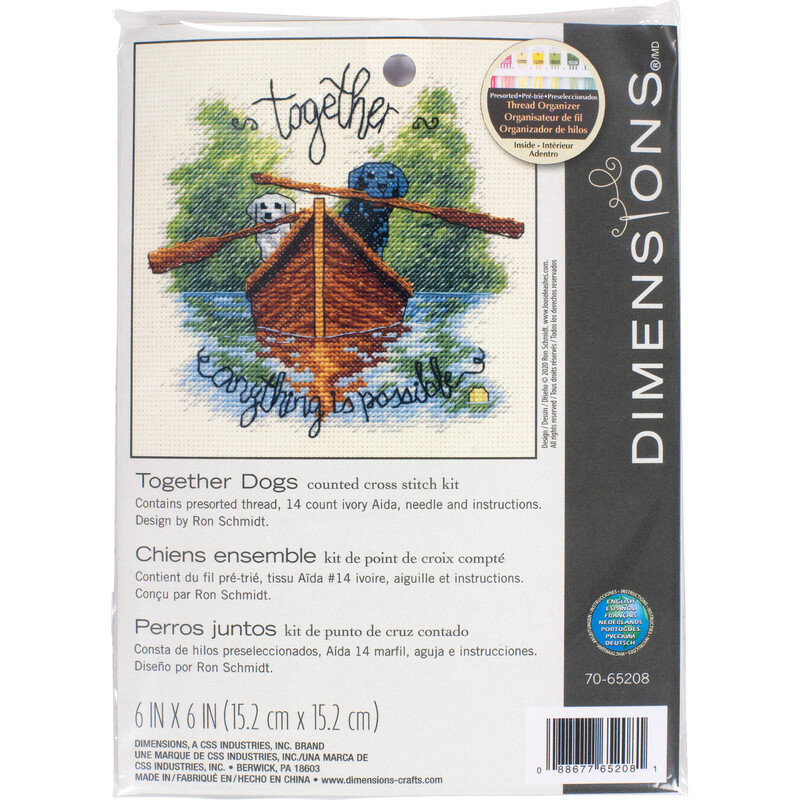 TOGETHER DOGS Counted Cross Stitch Kit 70-65208 by Dimensions
