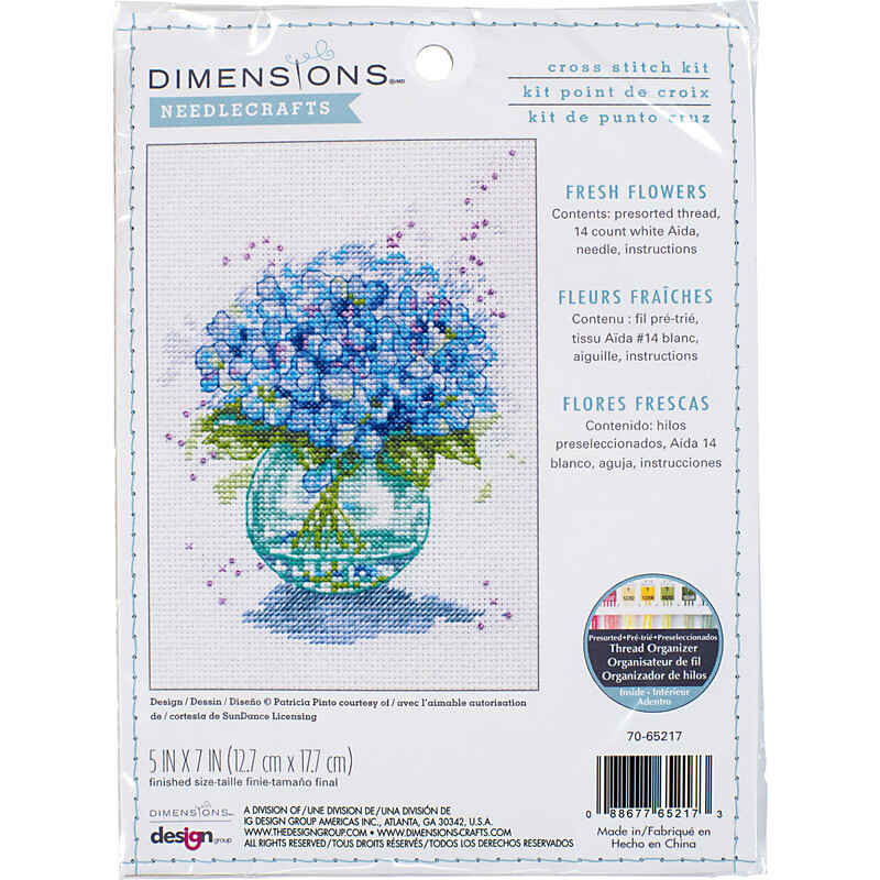 FRESH FLOWERS Counted Cross Stitch Kit 70-65217 by Dimensions