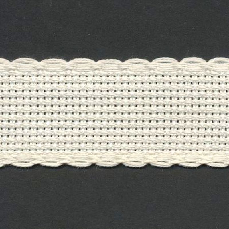 CREAM 25mm Wide 14 Count Aida Band (7002-3), Priced per Metre