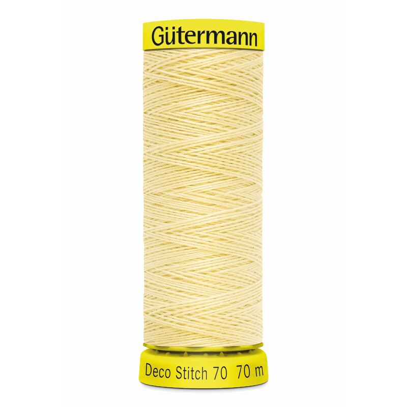Deco Stitch 70, #325 STRAW YELLOW 70m Silky Topstitch Thread