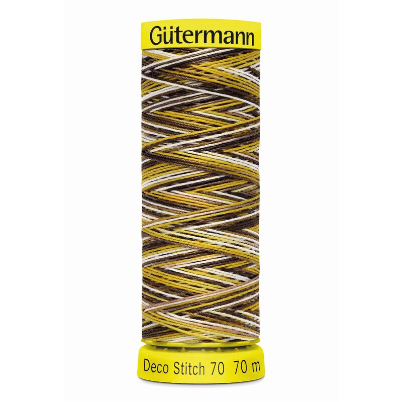 Deco Stitch 70, #9929 MULTI BROWNS 70m Silky Topstitch Thread