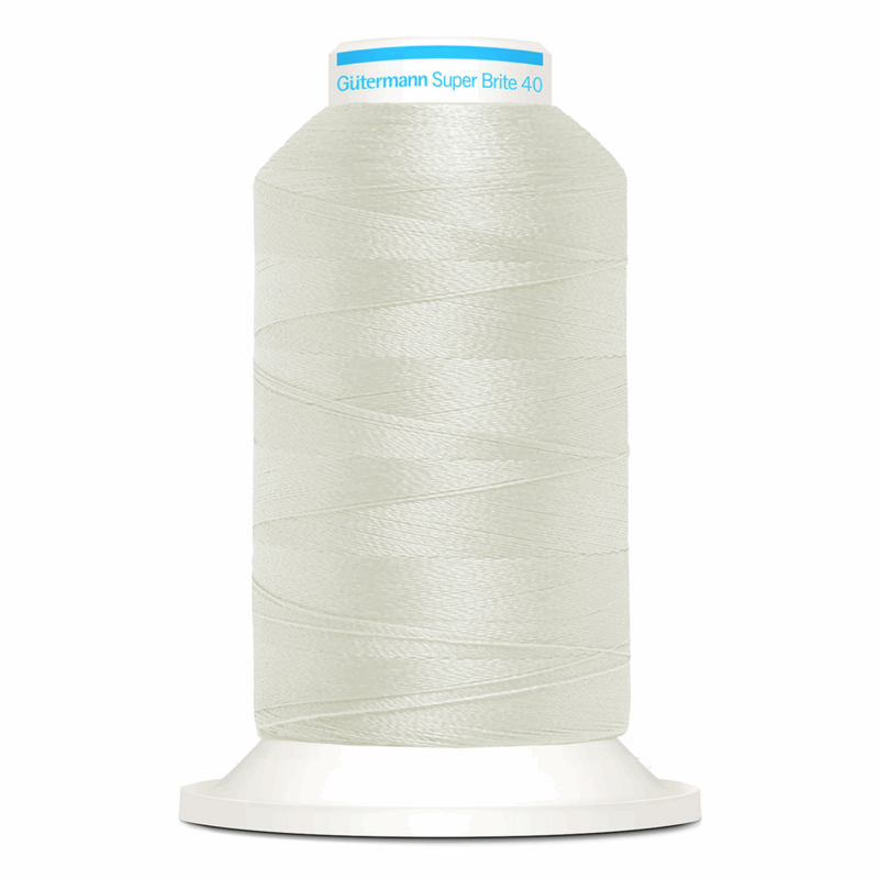 Gutermann Super Brite Polyester 40 #9090, 1000m Machine Embroidery Thread