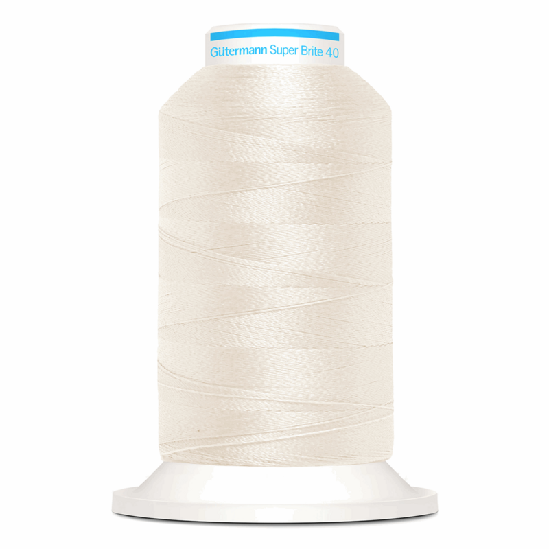 Gutermann Super Brite Polyester 40 #9095, 1000m Machine Embroidery Thread