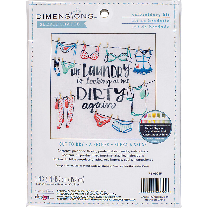 Dimensions OUT TO DRY Needlepoint Cross Stitch Kit, 71-06255