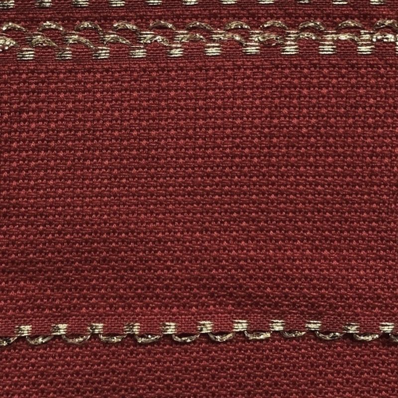 BURGUNDY METALLIC GOLD EDGED 50mm Wide 14 Count Aida Band (7107-89), Priced per Metre