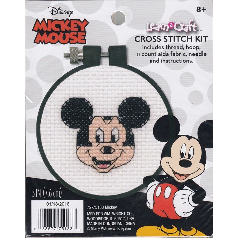 Dimensions Disney's MICKEY Learn a Craft Counted Cross Stitch Kit, 72-75183