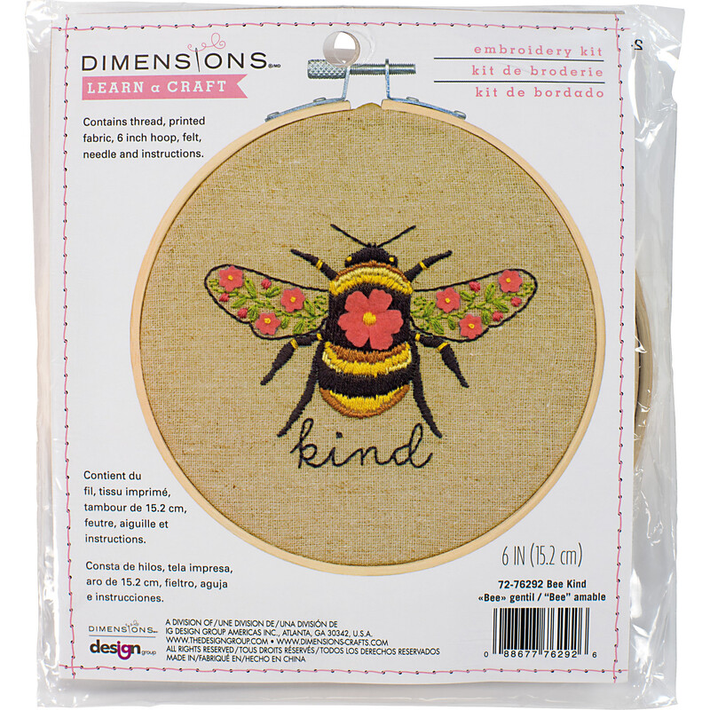 Dimensions BEE KIND Stamped Embroidery Kit, 72-76292