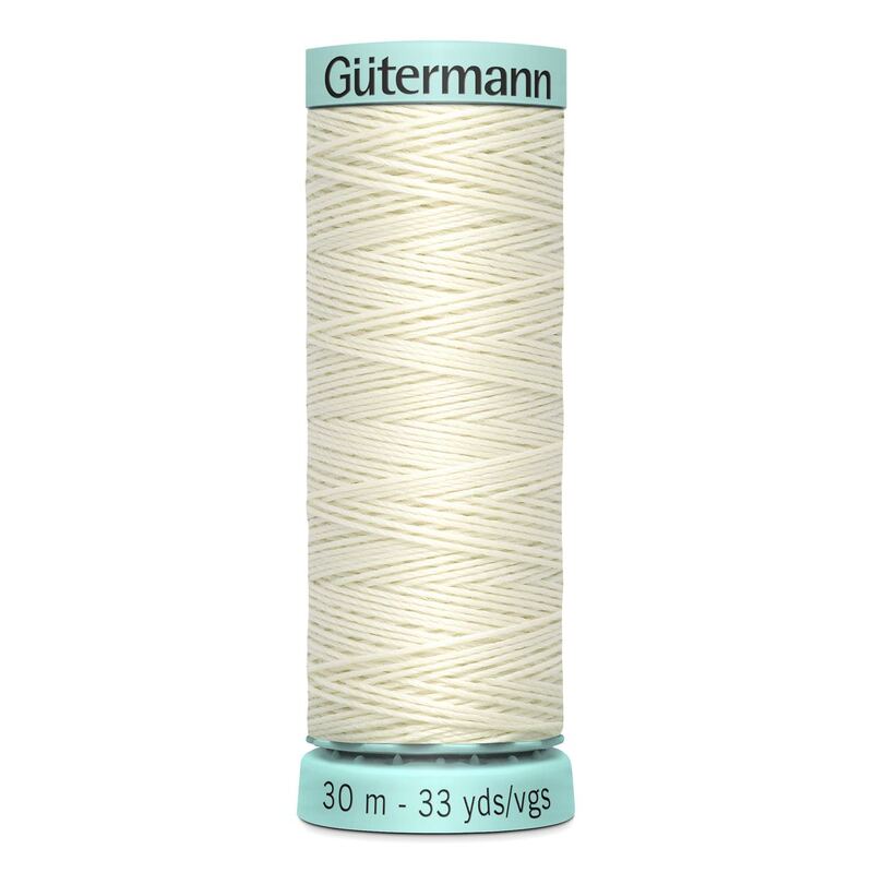 Gutermann Silk R 753 #1 IVORY, Top Stitch / Sewing Thread 30m Spool