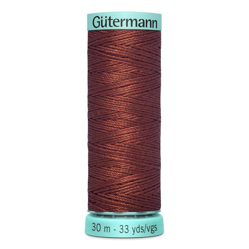 Gutermann Silk R 753 #114 BROWN, Top Stitch / Sewing Thread 30m Spool