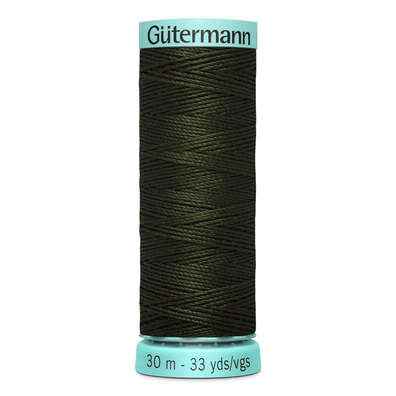 Gutermann Silk R 753 #304 BLACK GREEN, Top Stitch / Sewing Thread 30m Spool