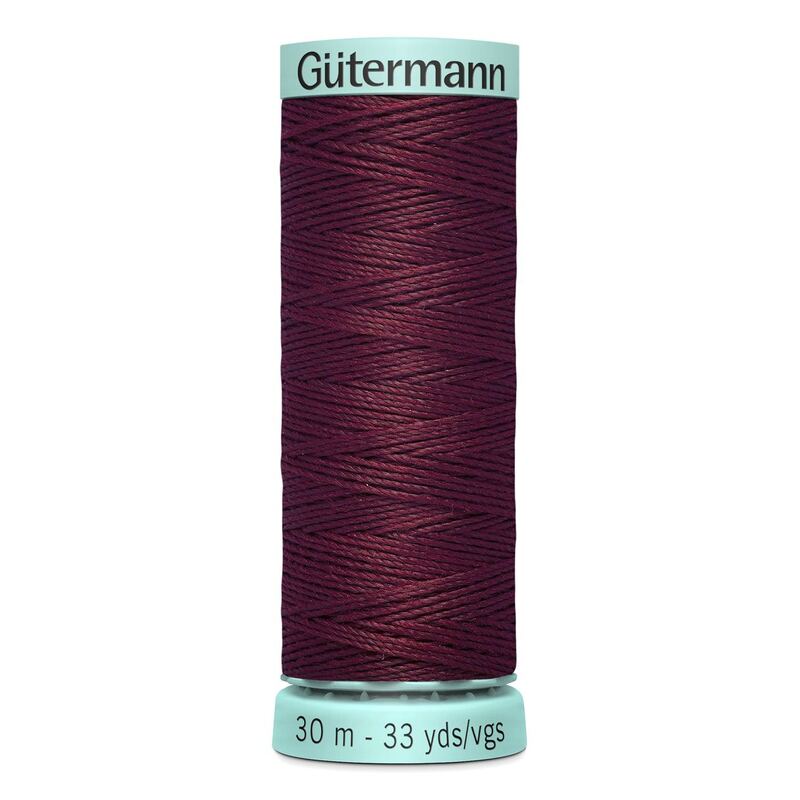 Gutermann Silk R 753 #369 WINE, Top Stitch / Sewing Thread 30m Spool