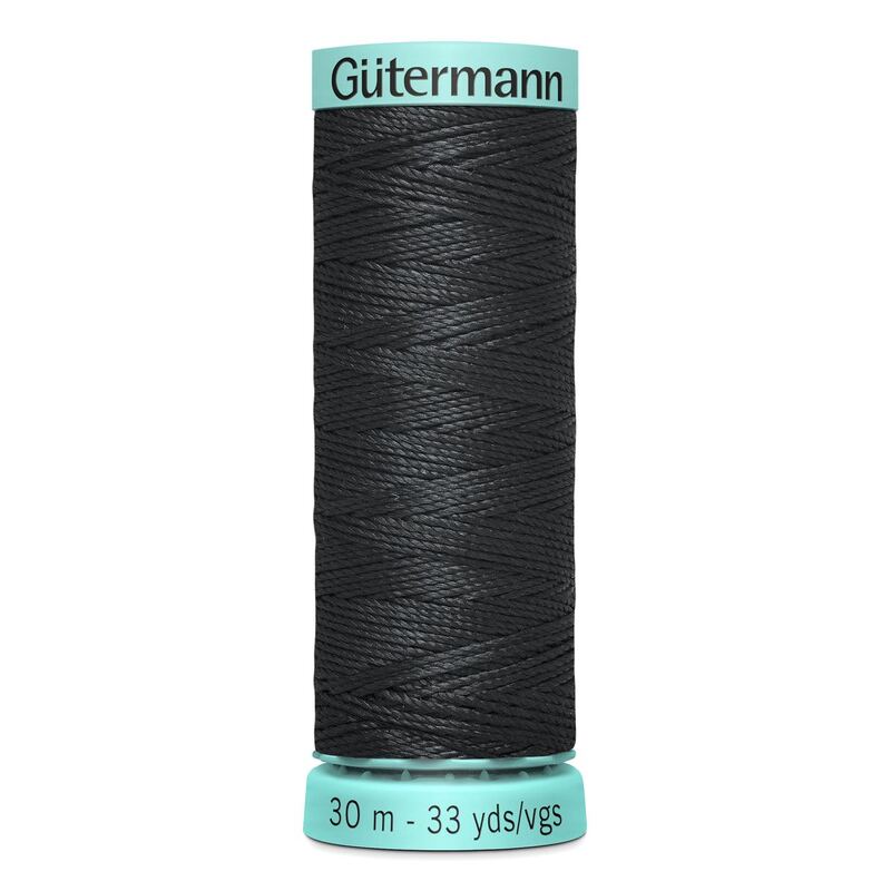 Gutermann Silk R 753 #542 GRAPHITE, Top Stitch / Sewing Thread 30m Spool
