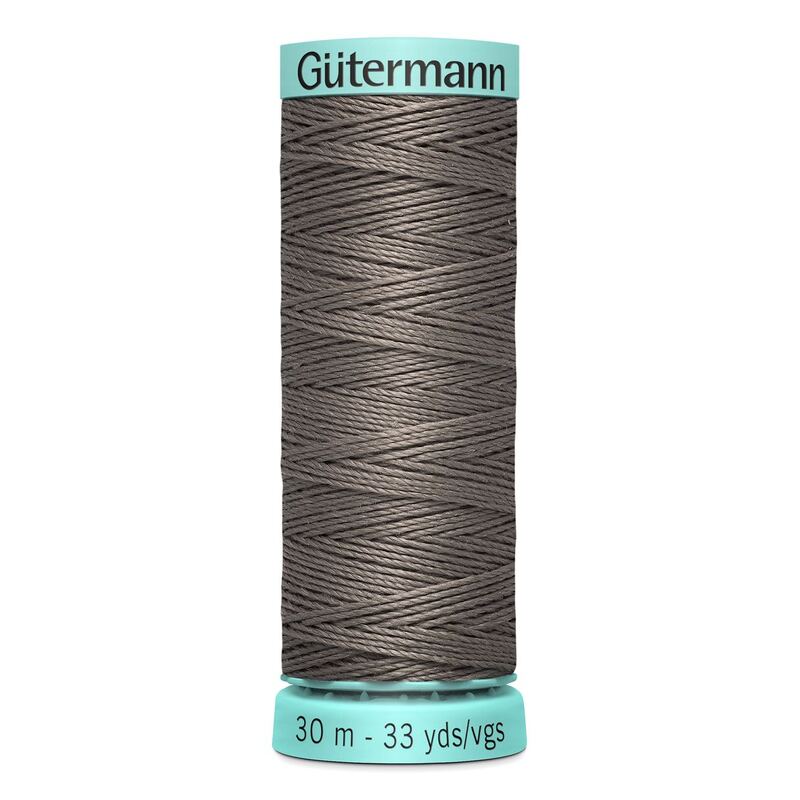 Gutermann Silk R 753 #669 DARK BEIGE GREY, Top Stitch / Sewing Thread 30m Spool