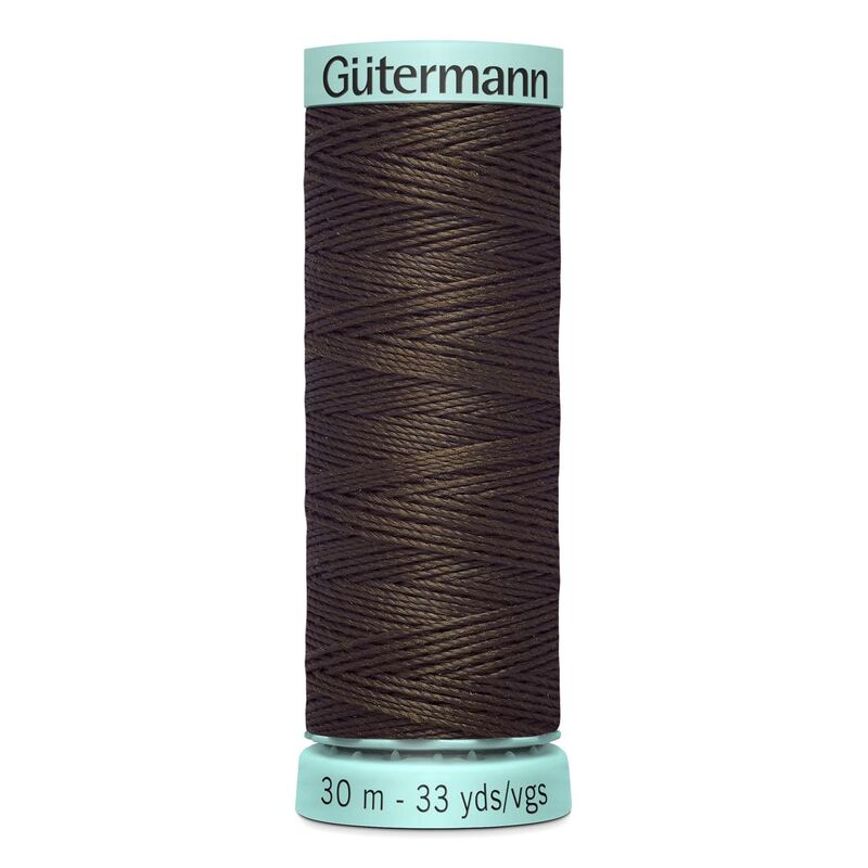 Gutermann Silk R 753 #694 DARK COFFEE, Top Stitch / Sewing Thread 30m Spool
