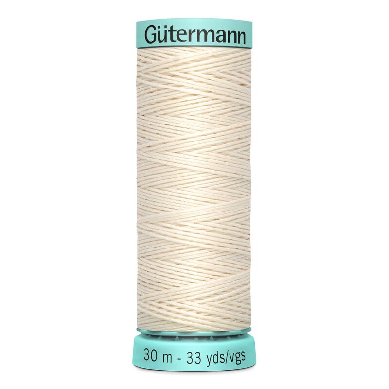 Gutermann Silk R 753 #802 ECRU, Top Stitch / Sewing Thread 30m Spool